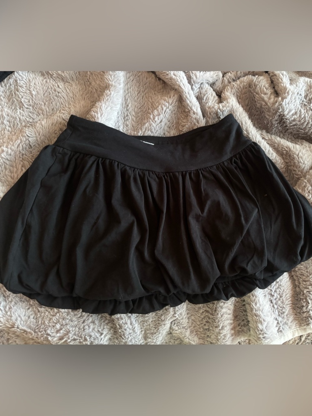 wild fable Black Bubble Hem Skater Mini Skirt